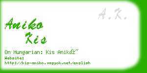 aniko kis business card